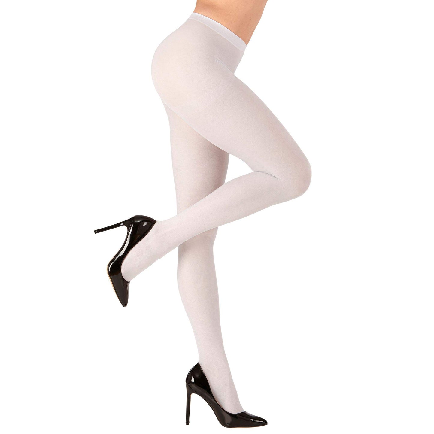 "WHITE PANTYHOSE" 40 DEN - (One Size Fits Most Adult)