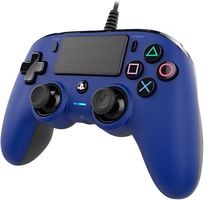 Nacon Wired Compact Controller, Black, (PS4OFCPADBLUE)