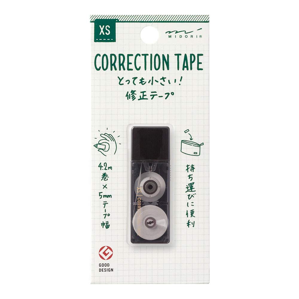 Midori XS Correction Tape Black