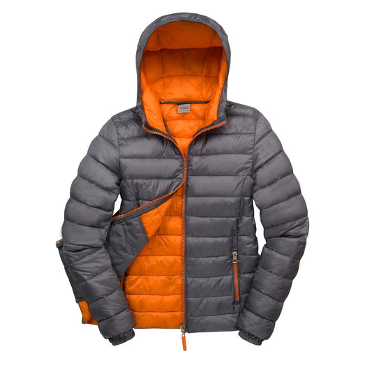 Result Urban Ladies Snowbird Hooded Jkt - Grey/Orange - S