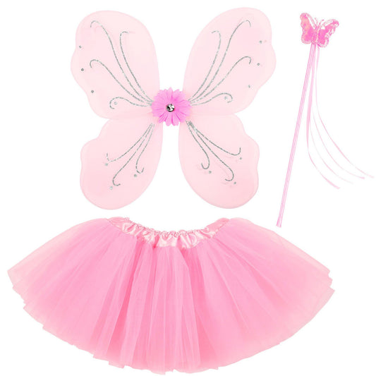 Pink "MAGIC FAIRY" (tutu, wings, magic wand) -