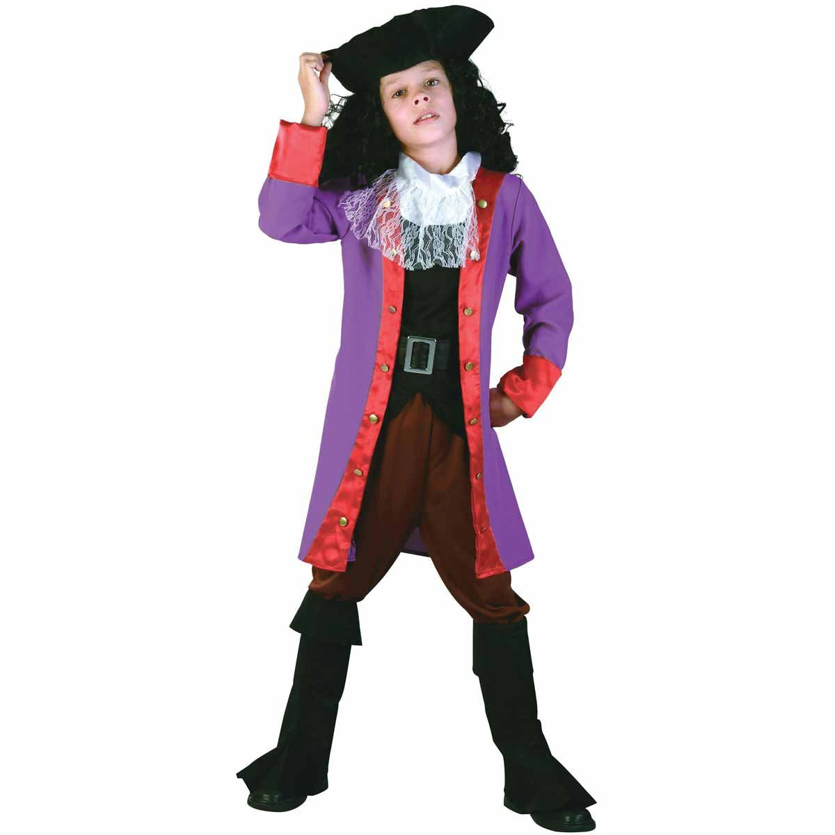 Pirate Hook 134-146cm Boys Childrens Costume