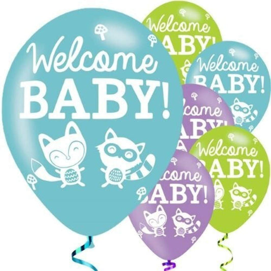BALLOON  pk6 27cm  WelcomeBaby