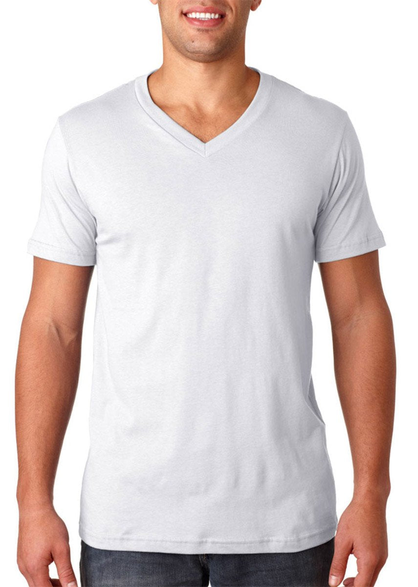 Canvas Men's Jersey S/S Vneck Tee - White - 2XL