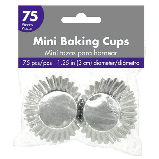 Silver Mini Cupcake Cases 30mm /75