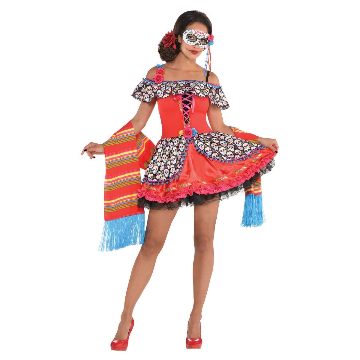 Senora Sugar Skull Costume - Size 14-16