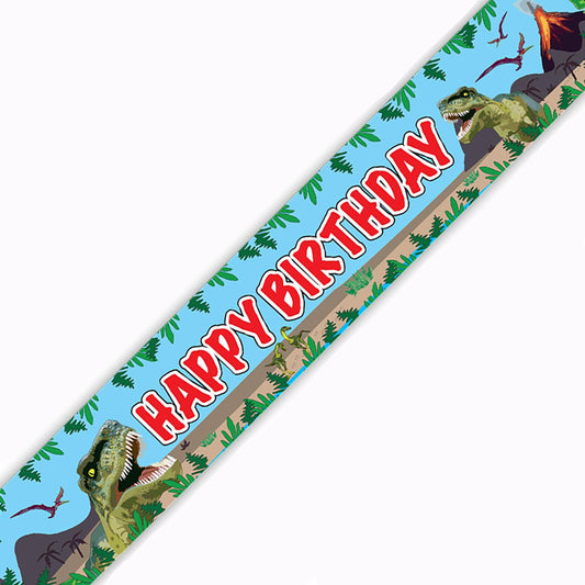 9ft Banner Jurassic Dinosaur Happy Birthday