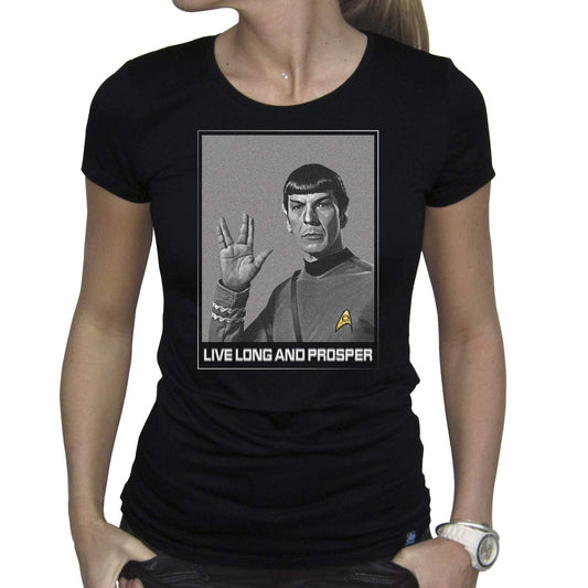 STAR TREK - Tshirt "Spock" woman SS black - new fit*