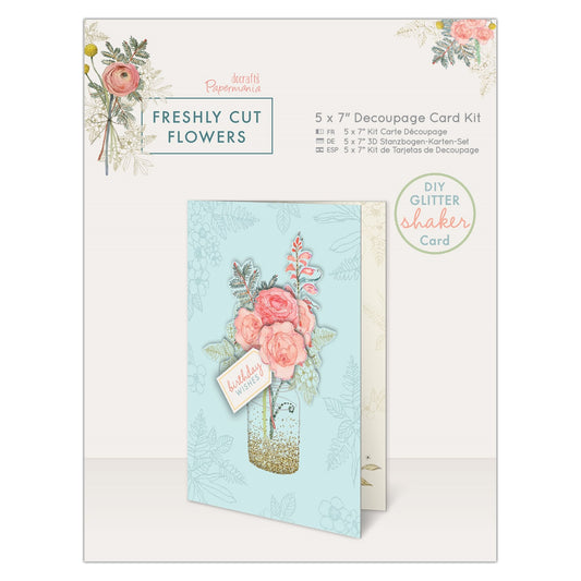 5 x 7" Decoupage Card Kit - Freshly Cut Flowers