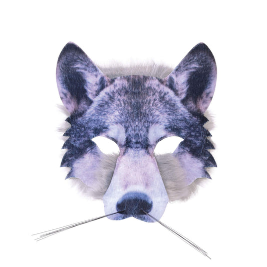 Wolf Face Mask Realistic Fur