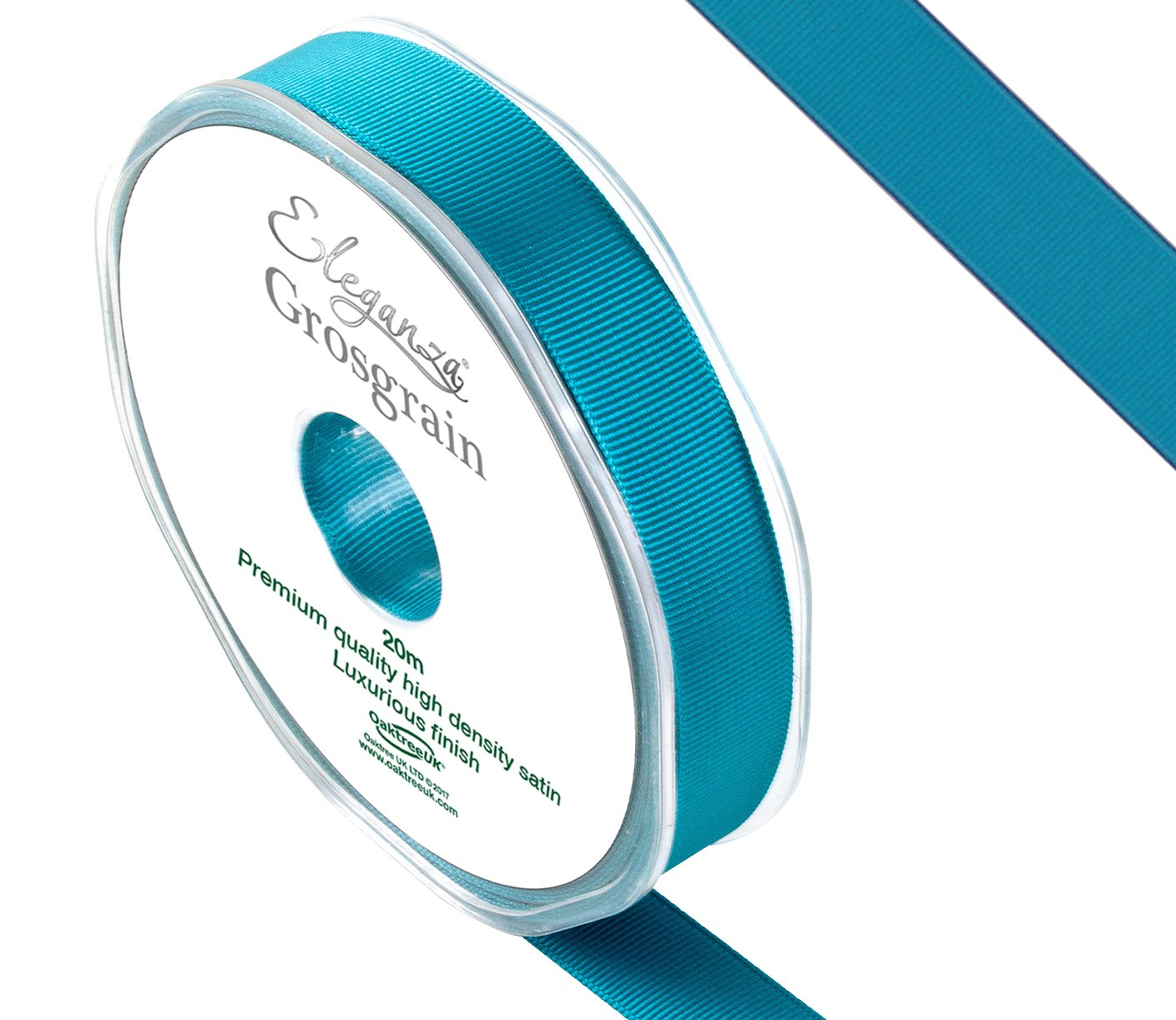 Eleganza Premium Grosgrain Ribbon 15mm x 20m Teal No.56