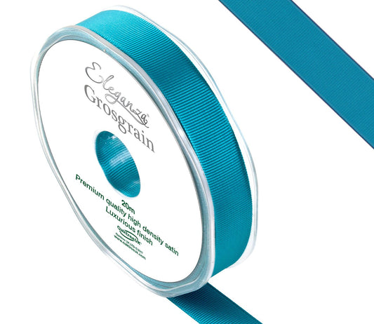 Eleganza Premium Grosgrain Ribbon 15mm x 20m Teal No.56