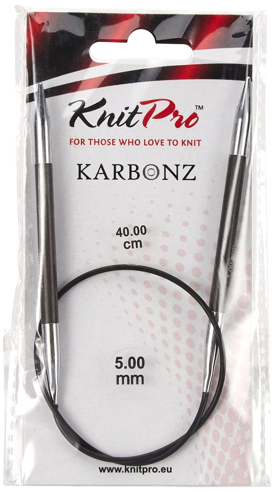 KARBONZ FC 40X5 - Karbonz: Knitting Pins: Circular: Fixed: 40cm x 5.00mm - KnitPro