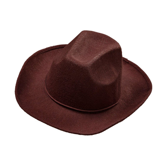 "REAL LOOK BROWN COWBOY HAT" -