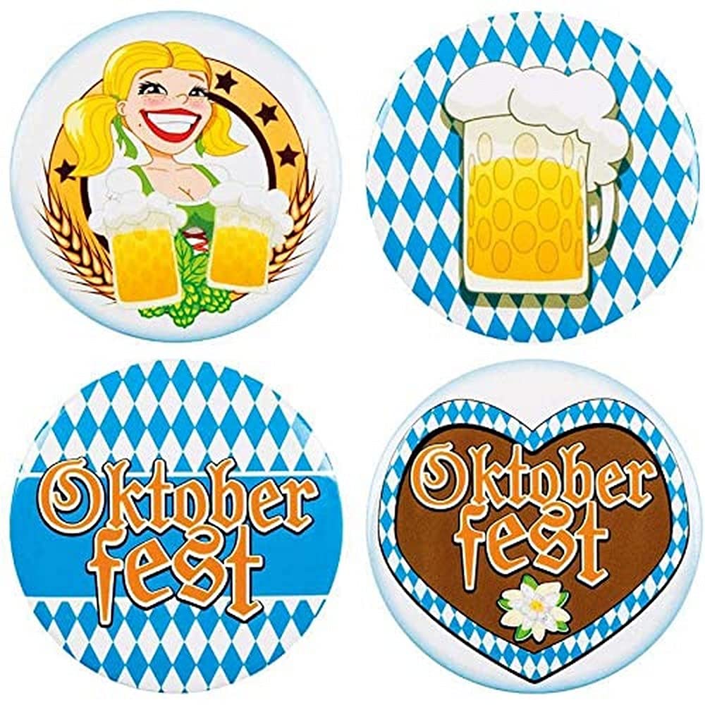 Set 4 Buttons Oktoberfest (5.5 cm)