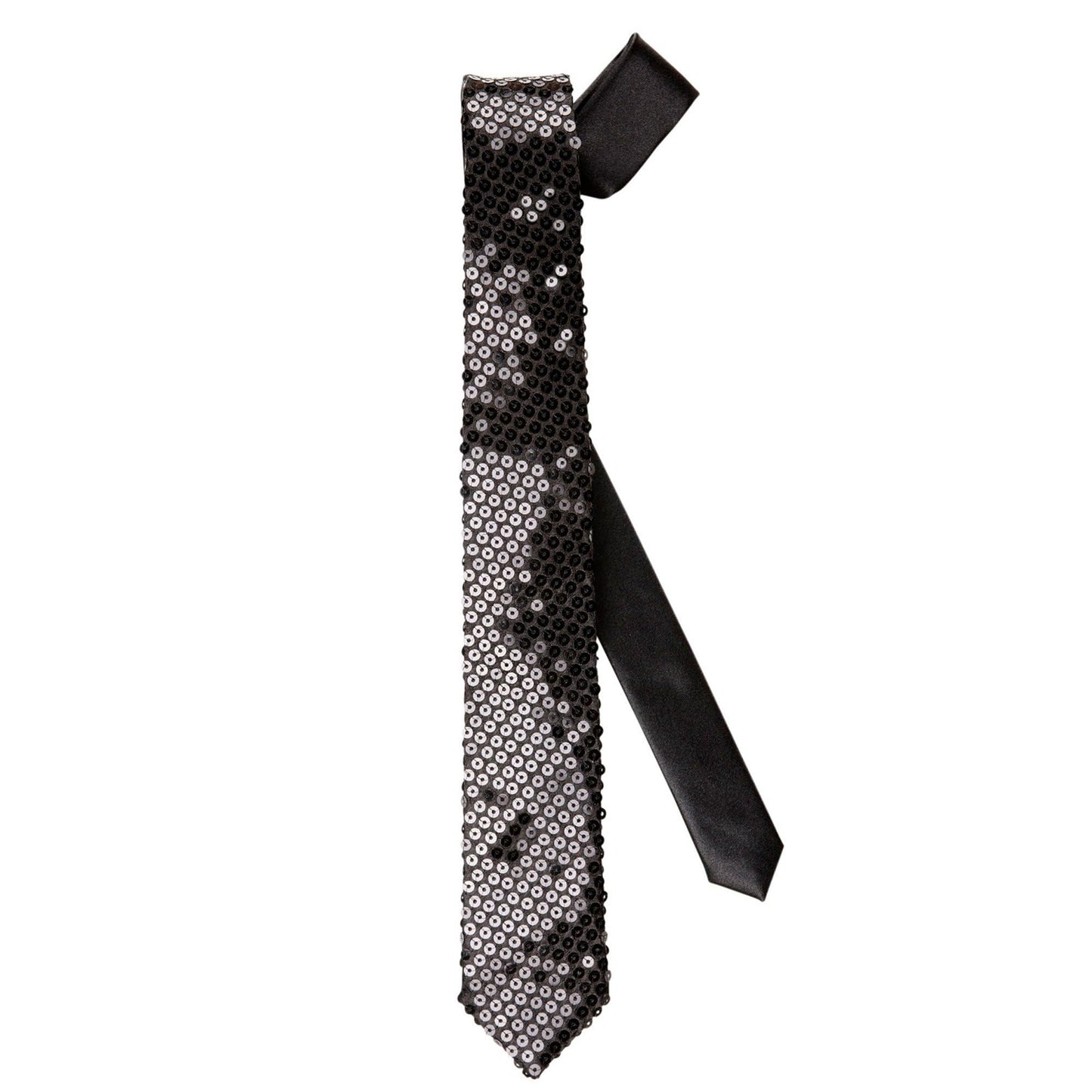 "BLACK SEQUIN NECKTIE" -