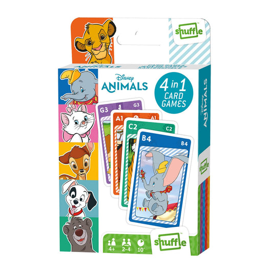 Shuffle Disney Animals 4-in-1 Card Game (Pack of 12) 108549998