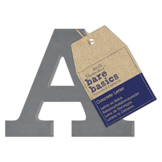 Concrete Letter (1pc) - Bare Basics - A