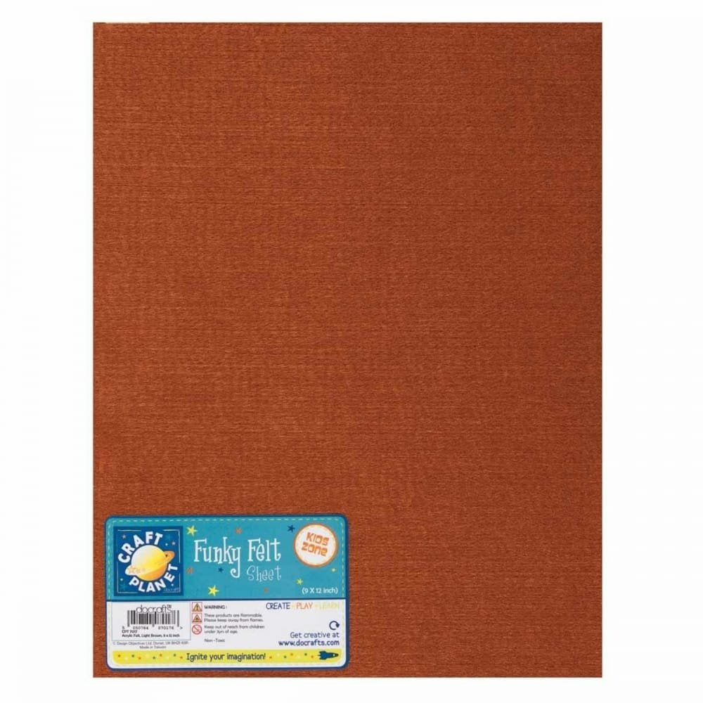 9 x 12 Acrylic Felt - Light Brown