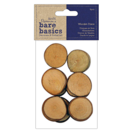 Wooden Discs (16pcs) - Bare Basics