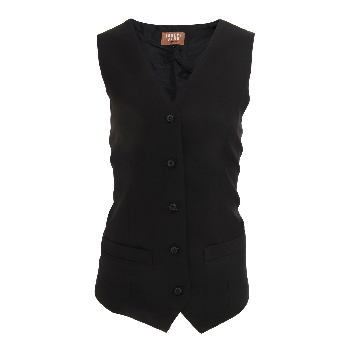 Dennys Womens Self Back Waistcoat - Black - 22