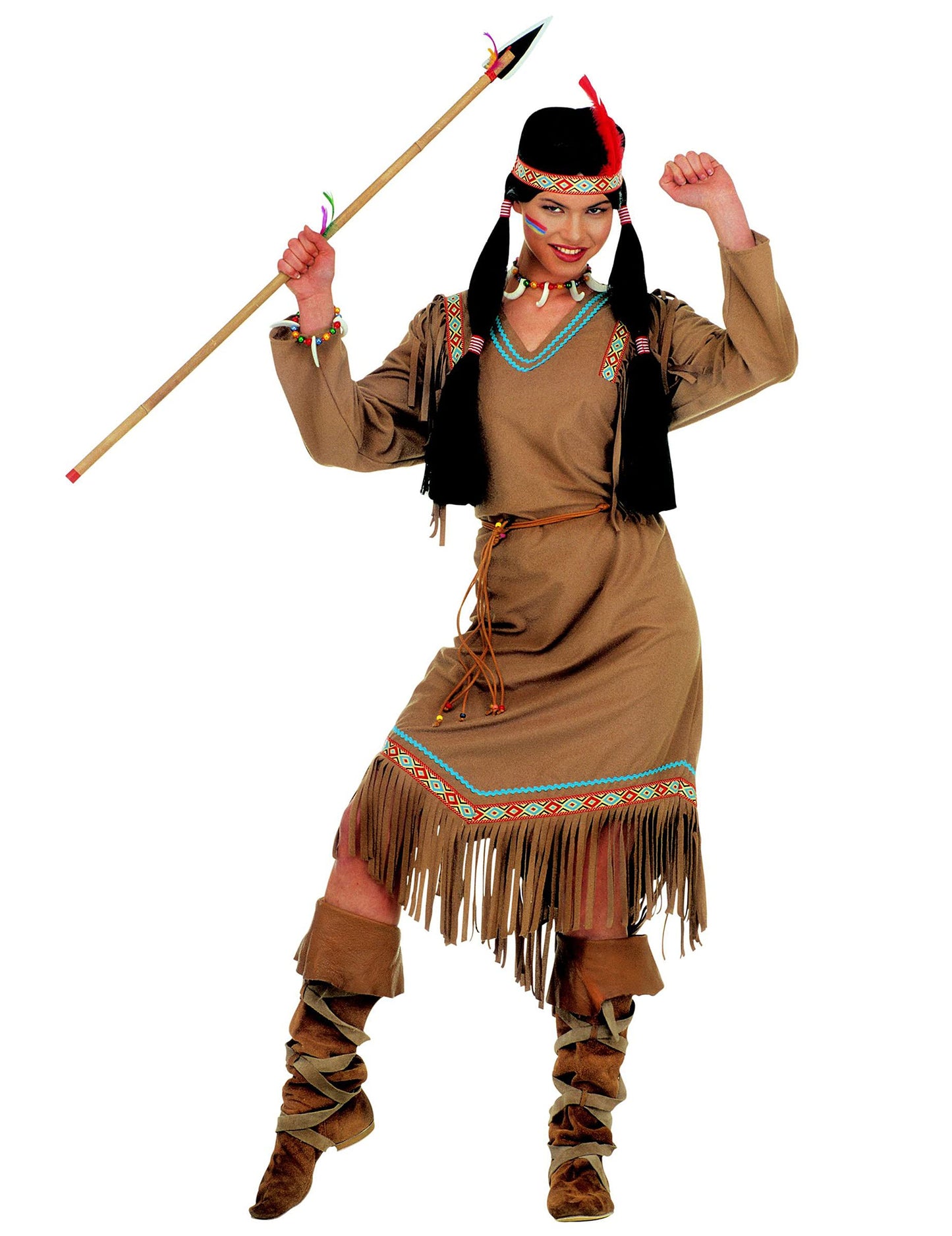 "CHEYENNE" (dress, belt, headband with feather) - (L)