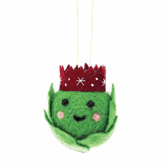 Brussel Sprout Felt Hanging Decoration