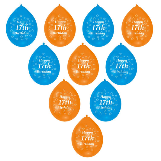 Balloon pk10 22cm H 17th Bday