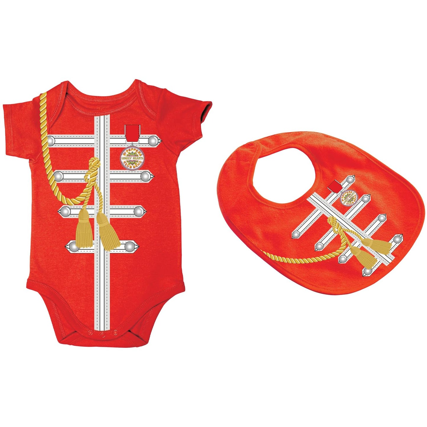 Sgt Pepper Bodysuit -Red-3-6m