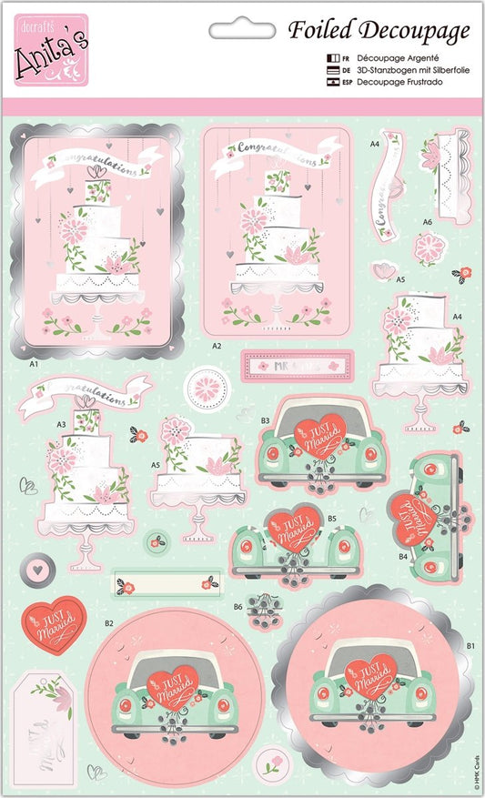 Foiled Decoupage - Newlyweds