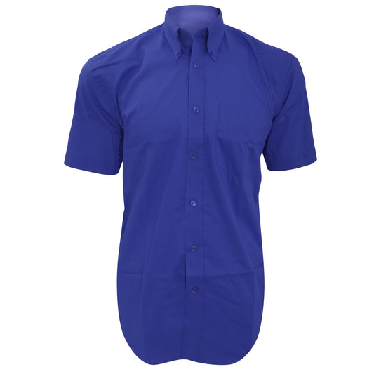 Kustom Kit Mens S/Sleeve Oxford Shirt - Royal Blue - 17.5"