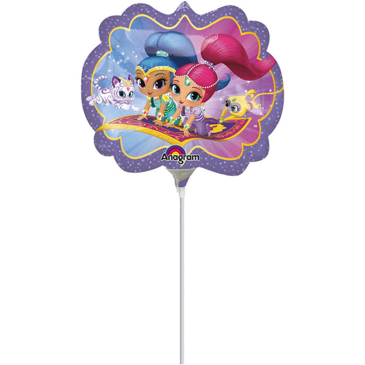 Shimmer & Shine Mini shape Foil Balloon (Inflated Stick Included)