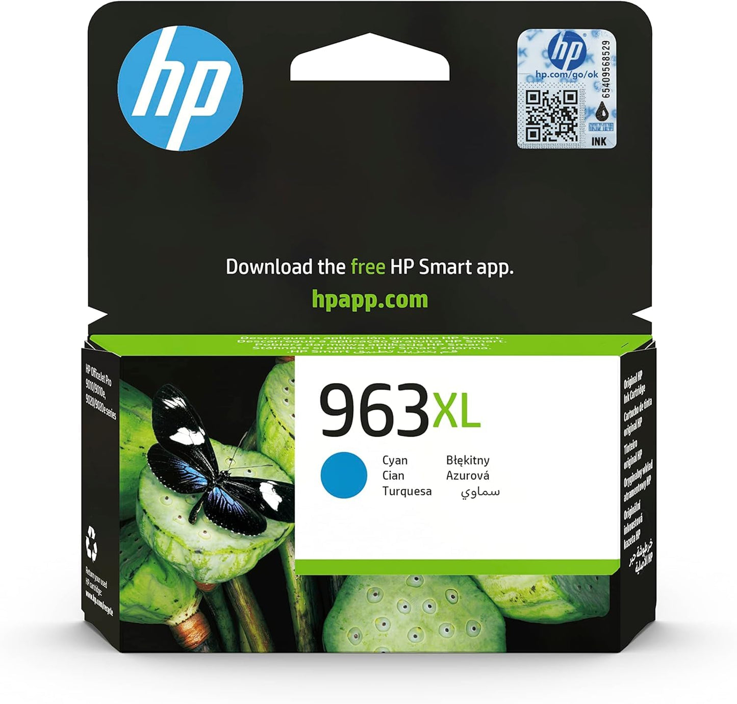 HP 963XL Original Ink Cartridge HY Cyan (Capacity: 1600 pages) 3JA27AE