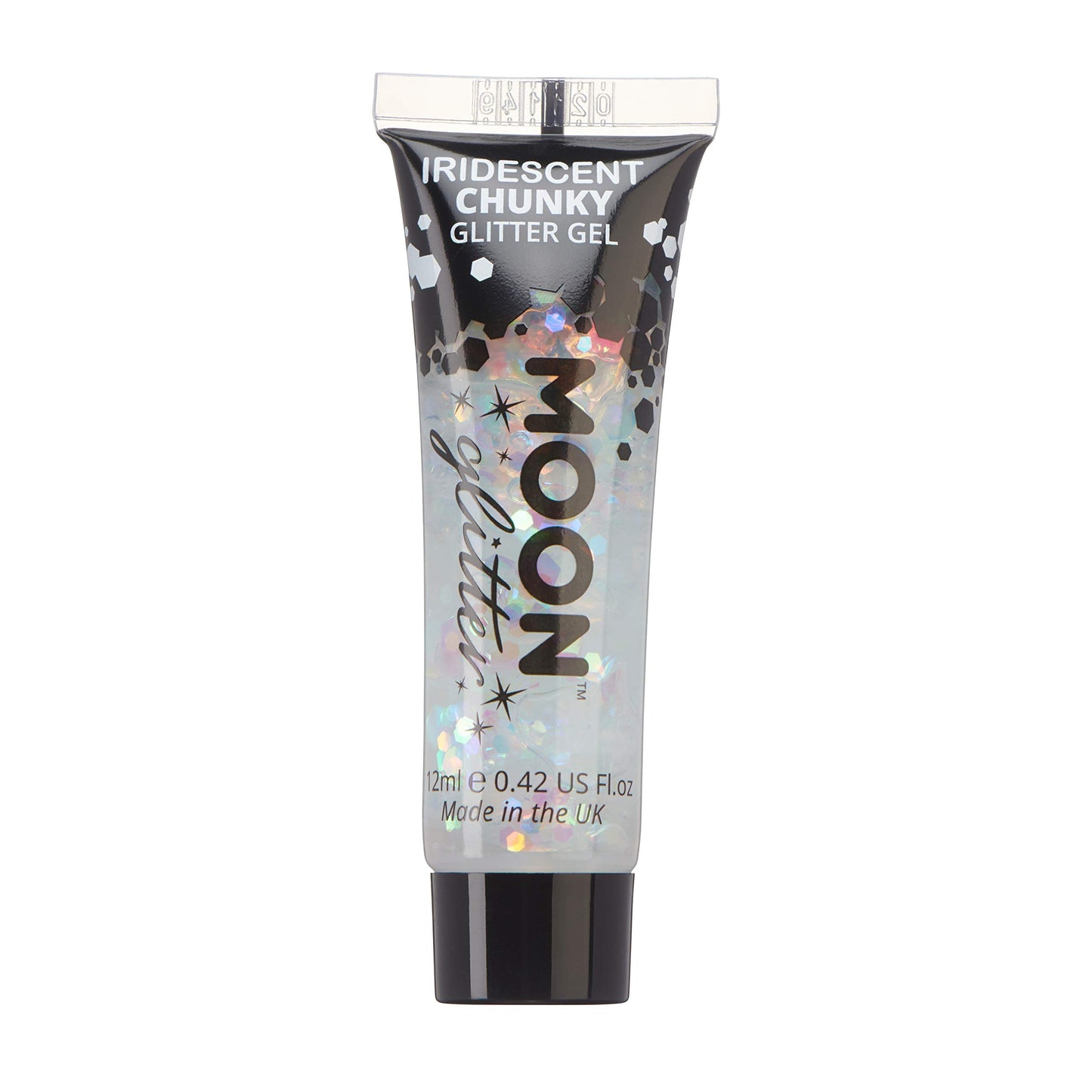 Moon Glitter Iridescent Chunky Glitter Gel, White