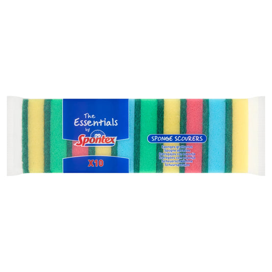 Sponge Scourers - 10 Pack - Spontex