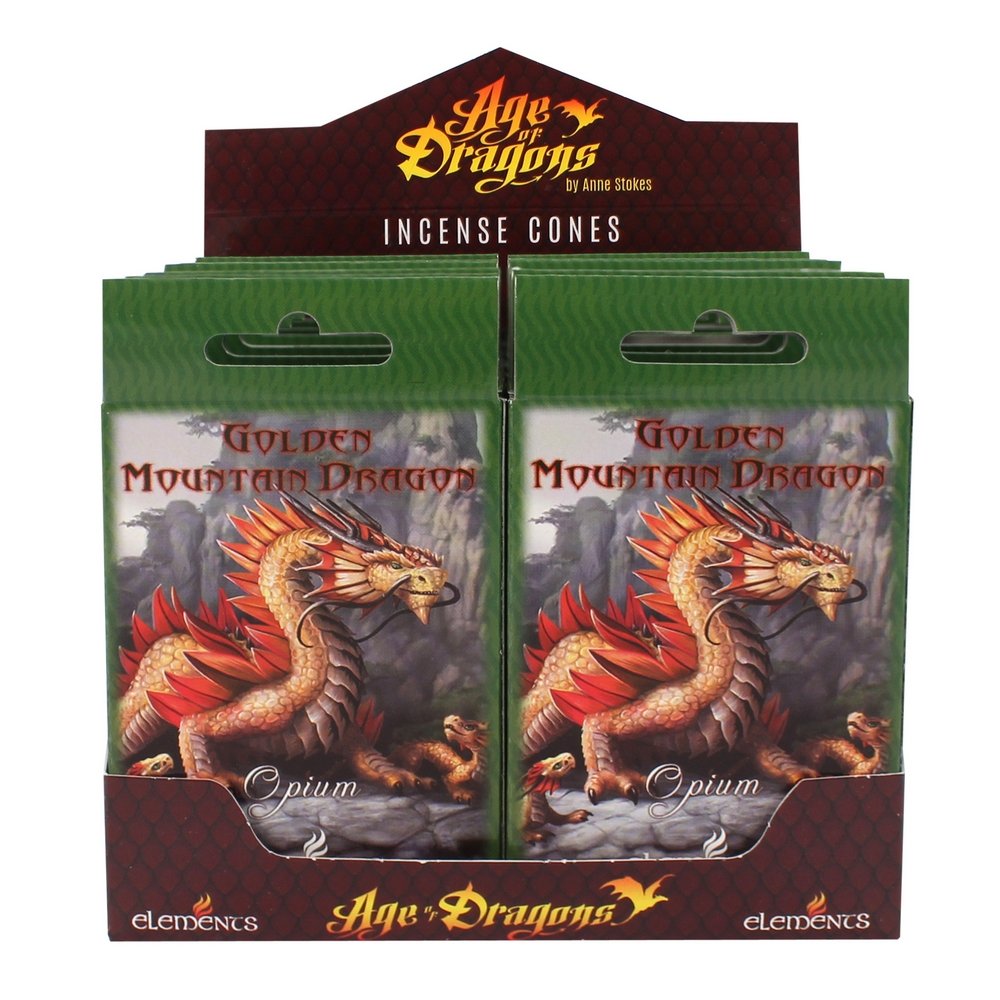 P/12 Golden Mountain Dragon Incense Cones