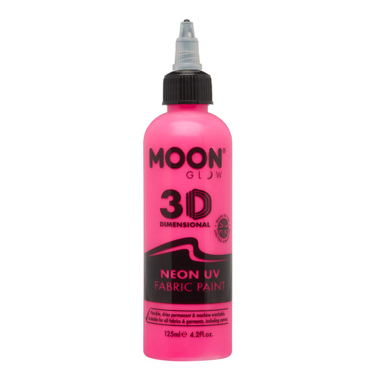 Moon Glow - Neon UV Intense Fabric Paint, Pink, 125ml Single