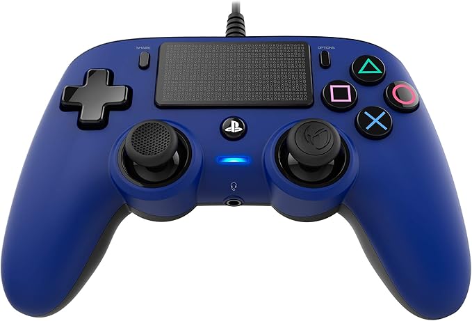 Nacon Wired Compact Controller, Black, (PS4OFCPADBLUE)