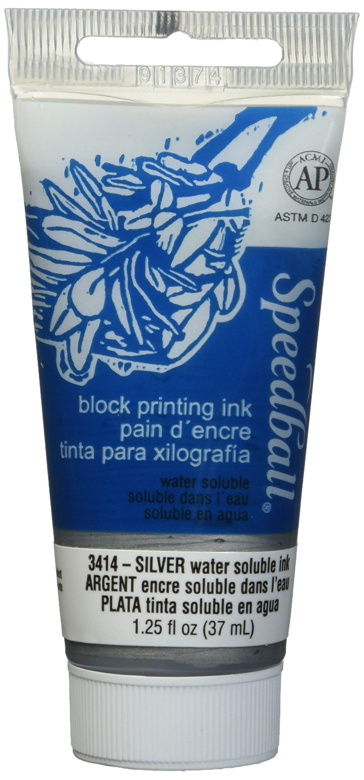 37cc (1.25oz.) Water-Soluble Block Ink Silver