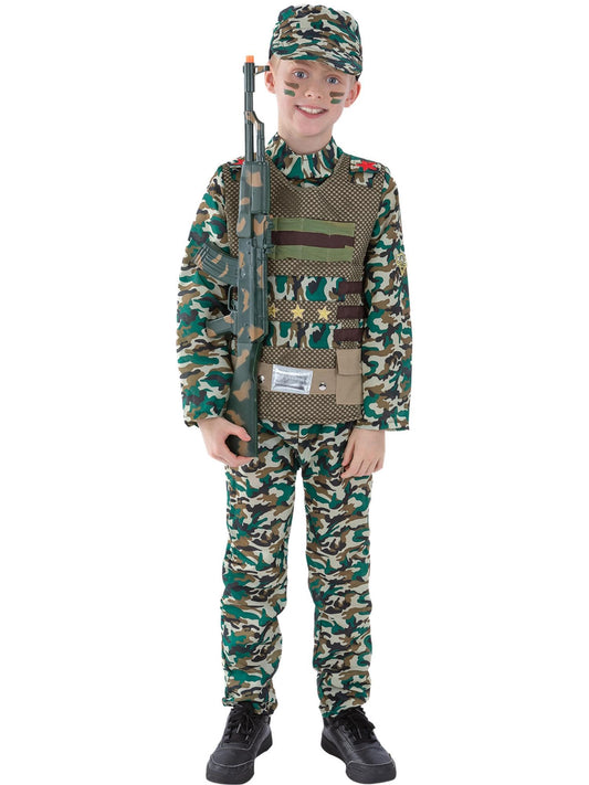 Camouflage Military Boy Costume (M)