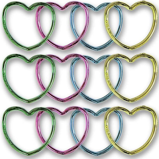 12 SHINY HEART BRACELETS