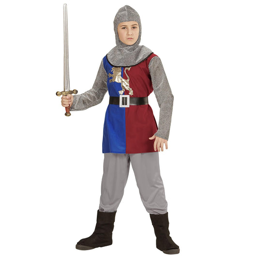 "MEDIEVAL KNIGHT" (coat, pants, belt, boot covers, hood) - (158 cm / 11-13 Years)