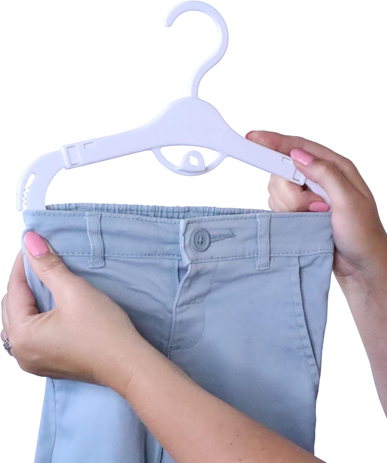 Grohanger 18 Extendable White Hangers Includes 6 Clips 26-41cm