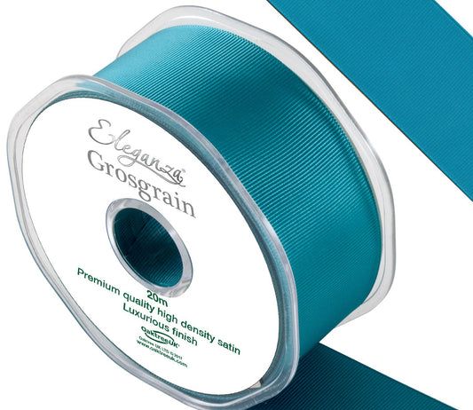 Eleganza Premium Grosgrain Ribbon 38mm x 20m Teal No.56