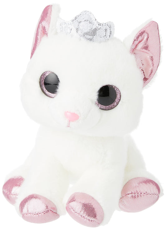 Sparkle Tales Duchess White Cat with Crown 7In