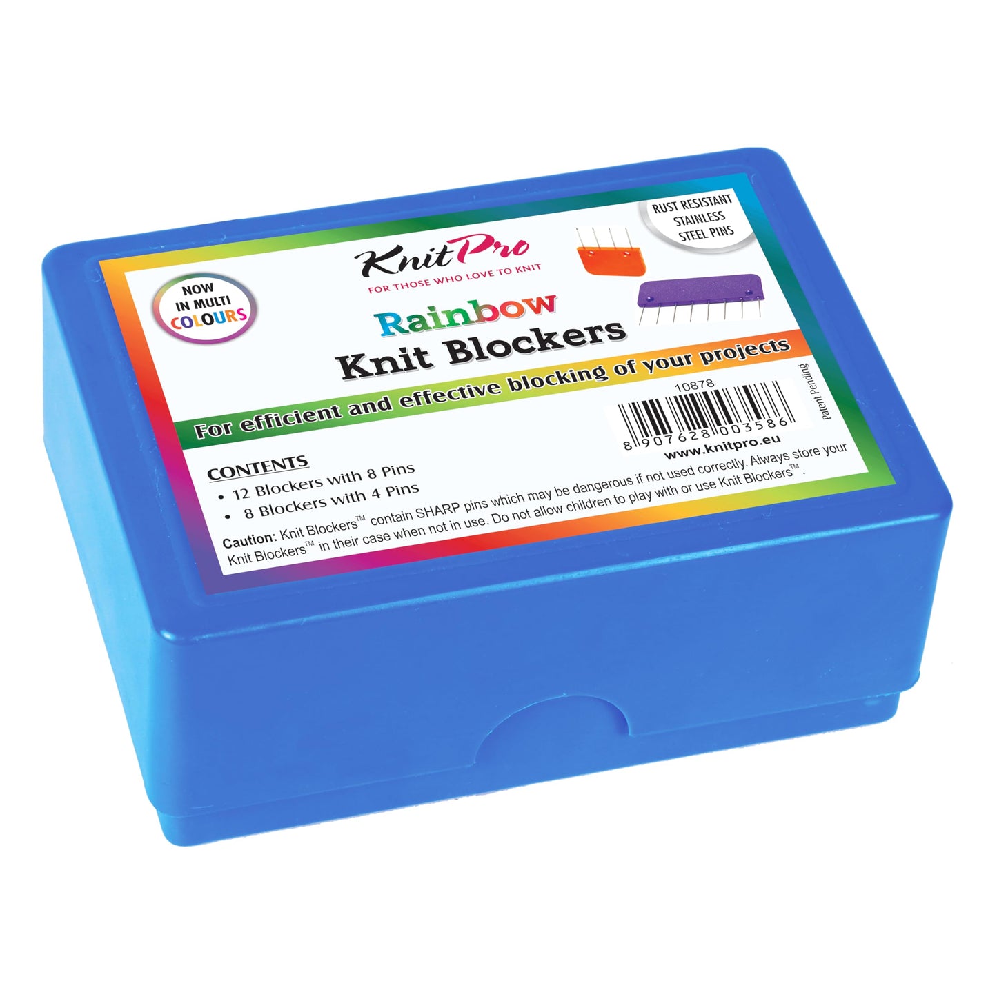 K/BLOCKERS PK20 RBOW - Rainbow Knit Blockers: 20 Pieces - KnitPro