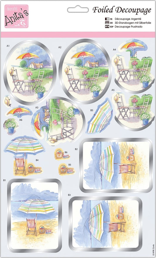 Foiled Decoupage - Seat in the Sun