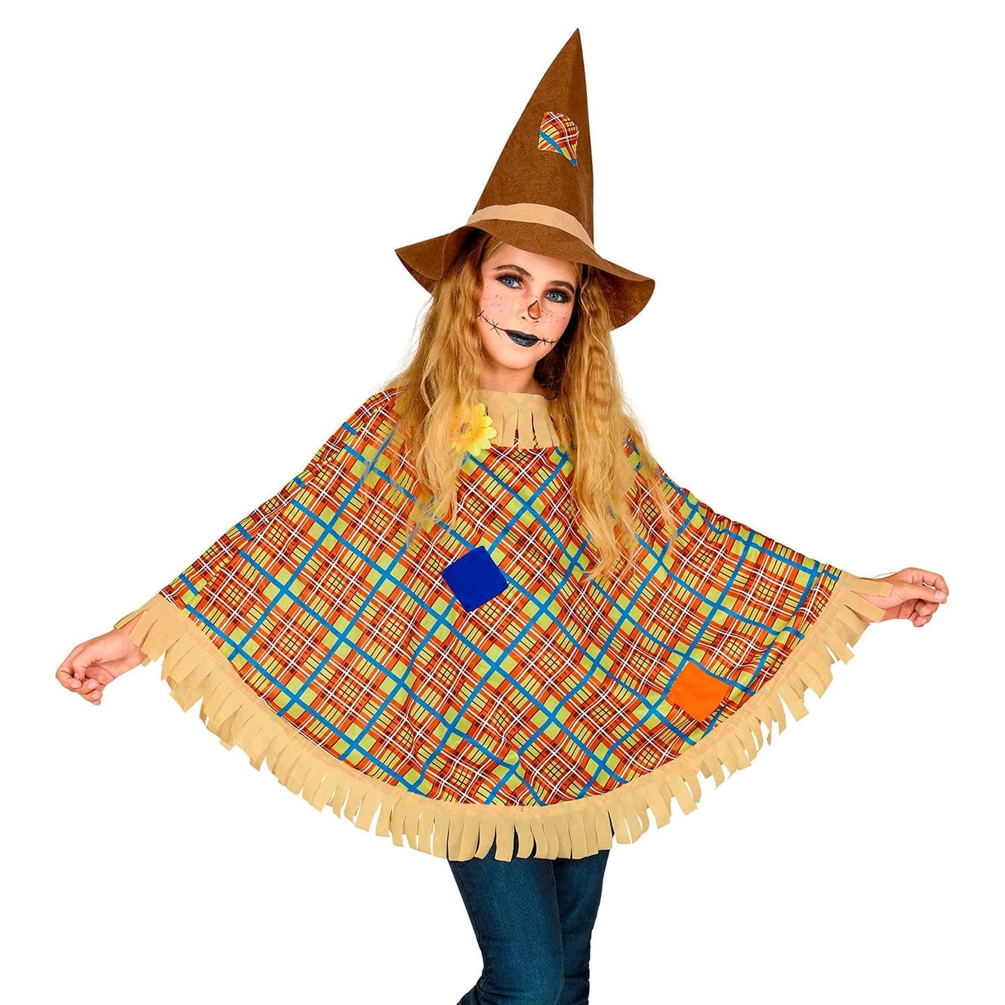 "SCARECROW" (poncho, hat) - (One Size Fits Most Children)