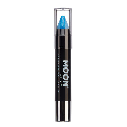 Moon Glow - Neon UV Glitter Body Crayons, Blue, 3.5g Single