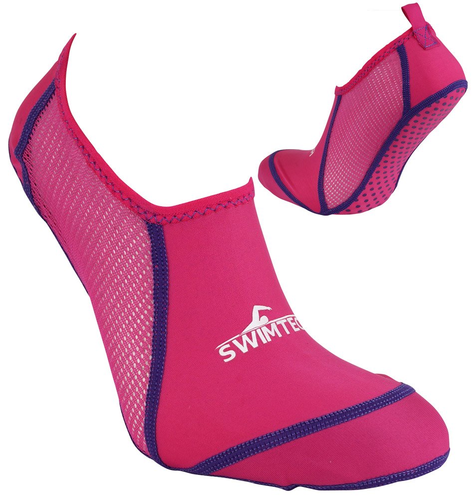 SwimTech Pool Socks - Pink - 5-7